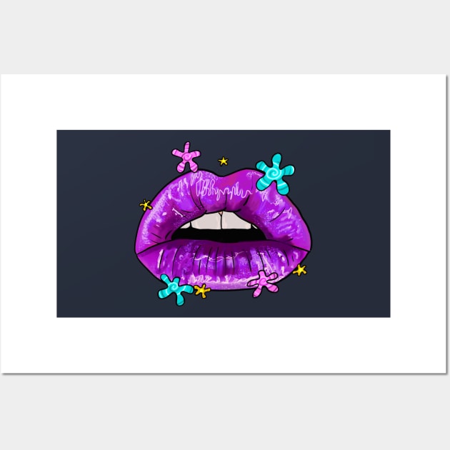 Disco Lips Wall Art by RachWillz